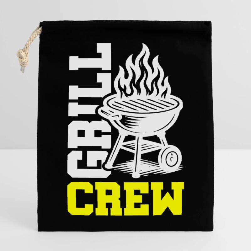 Équipe de grillades Sac cadeau en coton avec cordon (14 x 20 cm)