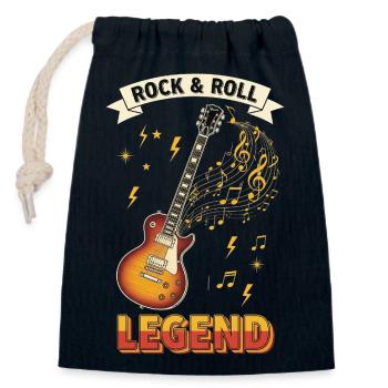 Rock & roll legend - Verschließbarer Geschenkbeutel aus Baumwolle (14x20cm) - Navy - Vorne