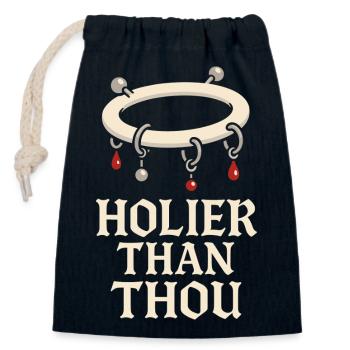 Piercing Addict Body Mod Enthusiast - Sac cadeau en coton avec cordon (14 x 20 cm) - bleu marine - Devant