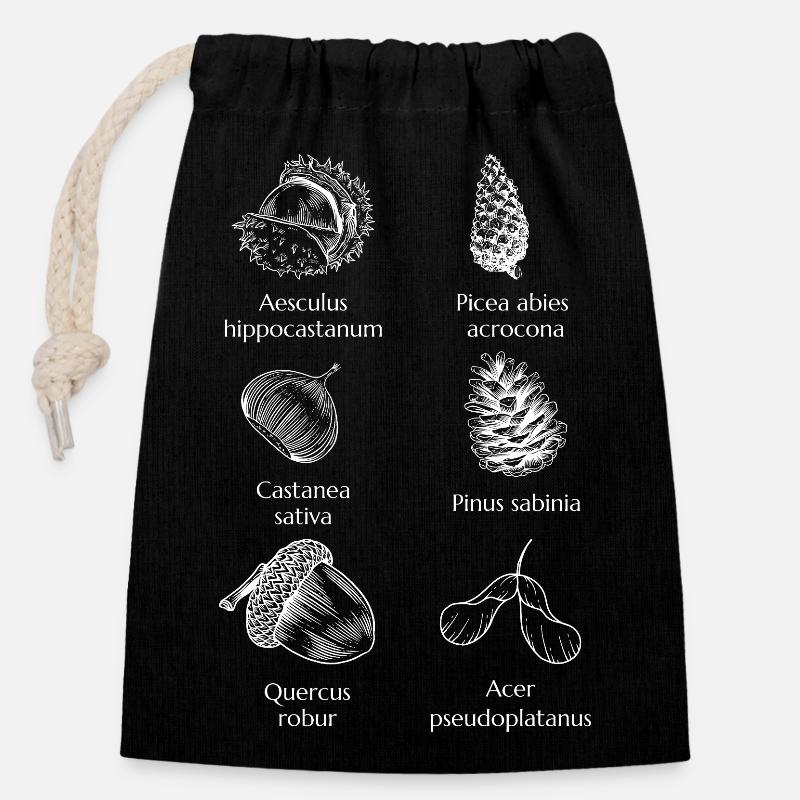 Nature's Bitter Sagittarius - Minimalist & Timeless - Closable cotton gift bag (14x20cm) - black