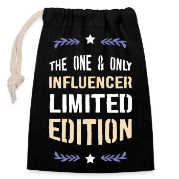 The One & Only Influencer Edition - Closable cotton gift bag (14x20cm) - black - Front