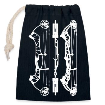 HoytConceptFX_PlansW - Closable cotton gift bag (14x20cm) - navy - Front