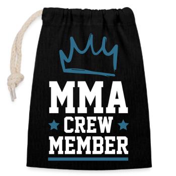Mma Crew - Closable cotton gift bag (14x20cm) - black - Front