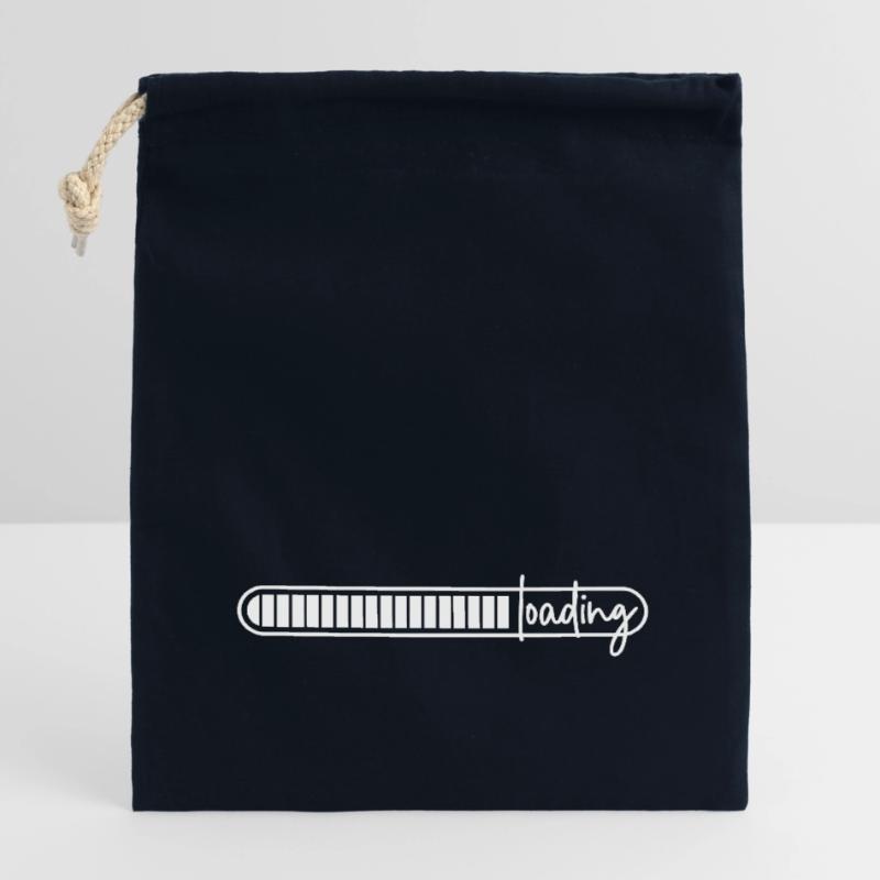 loading bar - loading - loading Closable cotton gift bag (14x20cm)