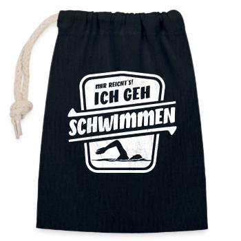 Mir reicht's ich geh schwimmen - Kraul Stil - Verschließbarer Geschenkbeutel aus Baumwolle (14x20cm) - Navy - Vorne