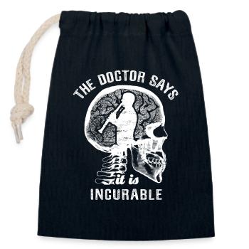 The doctor says it's incurable - clarinet - Verschließbarer Geschenkbeutel aus Baumwolle (14x20cm) - Navy - Vorne