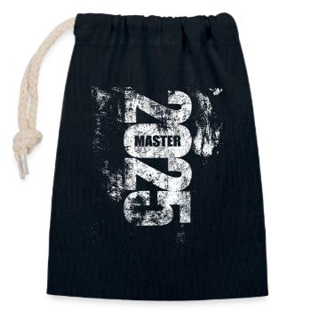 Master passed 2025 - Exam - Success - Closable cotton gift bag (14x20cm) - navy - Front