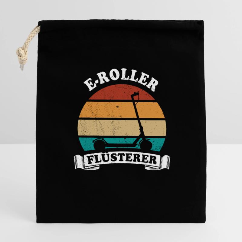 E-Roller Flüsterer E-Scooter, Elektro Roller Verschließbarer Geschenkbeutel aus Baumwolle (14x20cm)