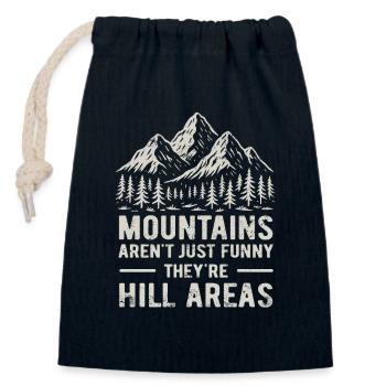 Mountains are hill areas - hilarious pun - Verschließbarer Geschenkbeutel aus Baumwolle (14x20cm) - Navy - Vorne