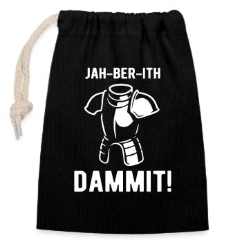 Enigma - screwed up - dammit - for gamers - Closable cotton gift bag (14x20cm) - black - Front