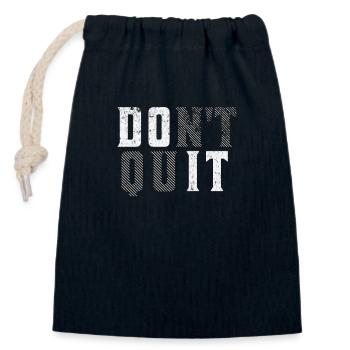 Do It Motivation Perseverance Positive Inspiration - Closable cotton gift bag (14x20cm) - navy - Front