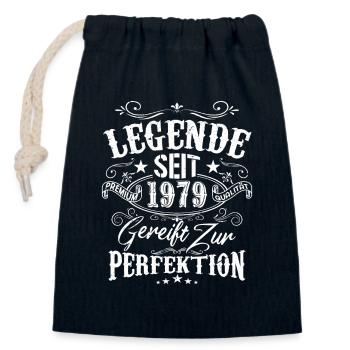 Legende Seit 1979 Gereift Zur Perfektion, Geschenk - Verschließbarer Geschenkbeutel aus Baumwolle (14x20cm) - Navy - Vorne