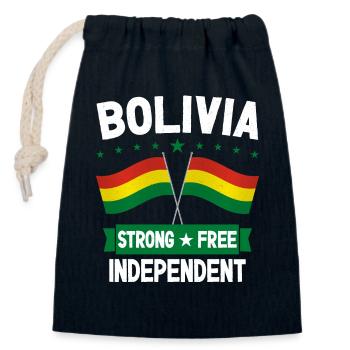 Bolivien - Verschließbarer Geschenkbeutel aus Baumwolle (14x20cm) - Navy - Vorne
