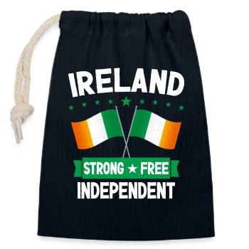 Irlande - Sac cadeau en coton avec cordon (14 x 20 cm) - bleu marine - Devant
