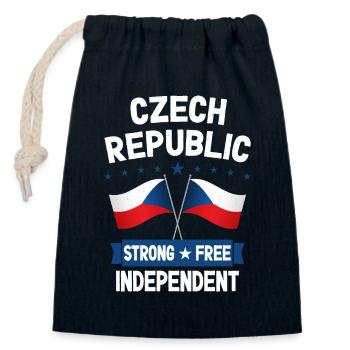 Tschechische Republik - Verschließbarer Geschenkbeutel aus Baumwolle (14x20cm) - Navy - Vorne