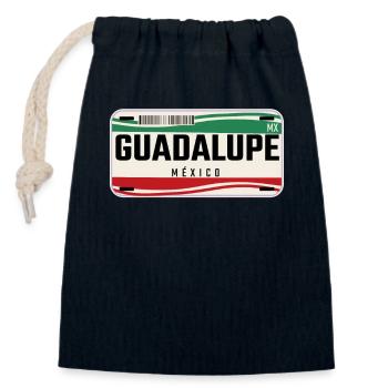 Guadalupe Plaques de véhicule mexicaines personnalisées w - Sac cadeau en coton avec cordon (14 x 20 cm) - bleu marine - Devant