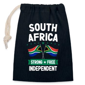 South Africa - Closable cotton gift bag (14x20cm) - navy - Front