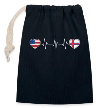 Faroe Islands - Closable cotton gift bag (14x20cm) - navy - Front