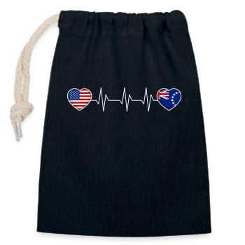 Cook Islands - Closable cotton gift bag (14x20cm) - navy - Front