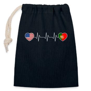 Portugal - Closable cotton gift bag (14x20cm) - navy - Front