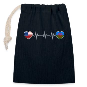 Roma - Verschließbarer Geschenkbeutel aus Baumwolle (14x20cm) - Navy - Vorne