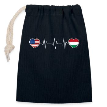 Ungarn - Verschließbarer Geschenkbeutel aus Baumwolle (14x20cm) - Navy - Vorne