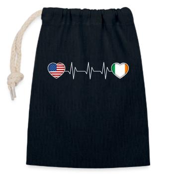 Irlande - Sac cadeau en coton avec cordon (14 x 20 cm) - bleu marine - Devant