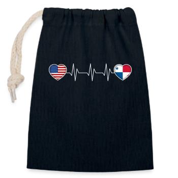 Panama - Verschließbarer Geschenkbeutel aus Baumwolle (14x20cm) - Navy - Vorne