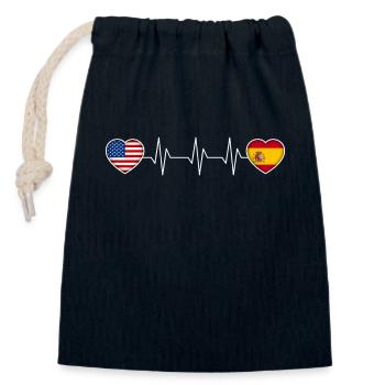 Spain - Closable cotton gift bag (14x20cm) - navy - Front