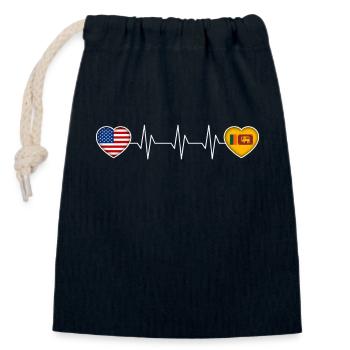 Sri Lanka - Verschließbarer Geschenkbeutel aus Baumwolle (14x20cm) - Navy - Vorne