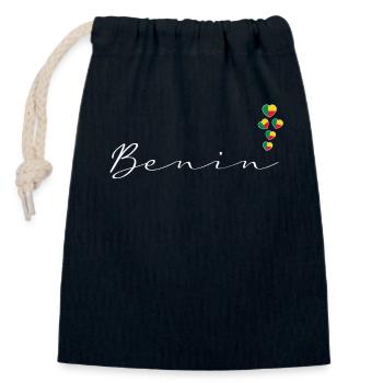 Benin - Verschließbarer Geschenkbeutel aus Baumwolle (14x20cm) - Navy - Vorne