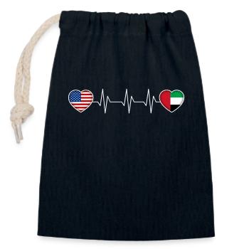 Vereinigte Arabische Emirate - Verschließbarer Geschenkbeutel aus Baumwolle (14x20cm) - Navy - Vorne
