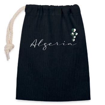 Algerien - Verschließbarer Geschenkbeutel aus Baumwolle (14x20cm) - Navy - Vorne