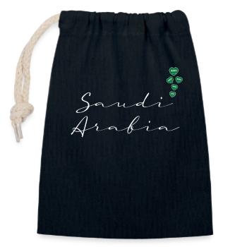 Saudi-Arabien - Verschließbarer Geschenkbeutel aus Baumwolle (14x20cm) - Navy - Vorne