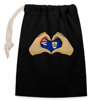 Saint Helena - Closable cotton gift bag (14x20cm) - black - Front