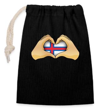 Faroe Islands - Closable cotton gift bag (14x20cm) - black - Front