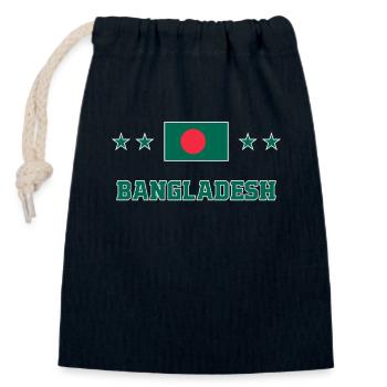 Bangladesh - Closable cotton gift bag (14x20cm) - navy - Front