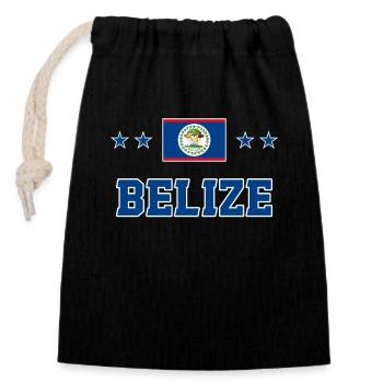 Belize - Verschließbarer Geschenkbeutel aus Baumwolle (14x20cm) - Schwarz - Vorne