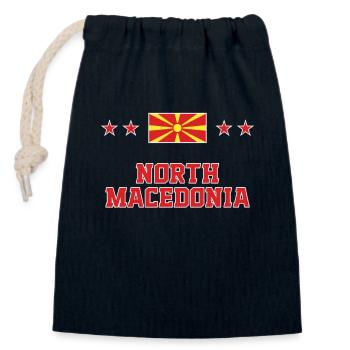 Macédoine du Nord - Sac cadeau en coton avec cordon (14 x 20 cm) - bleu marine - Devant