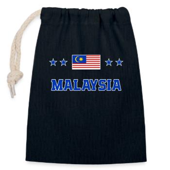 Malaysia - Closable cotton gift bag (14x20cm) - navy - Front