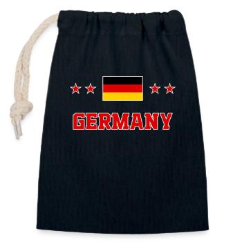 Allemagne - Sac cadeau en coton avec cordon (14 x 20 cm) - bleu marine - Devant