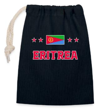 Eritrea - Verschließbarer Geschenkbeutel aus Baumwolle (14x20cm) - Navy - Vorne