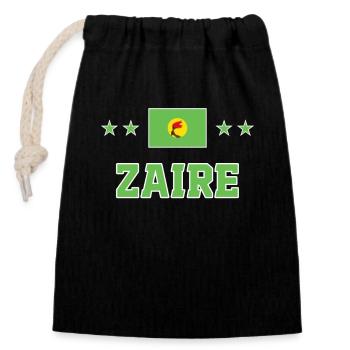 Zaire - Verschließbarer Geschenkbeutel aus Baumwolle (14x20cm) - Schwarz - Vorne