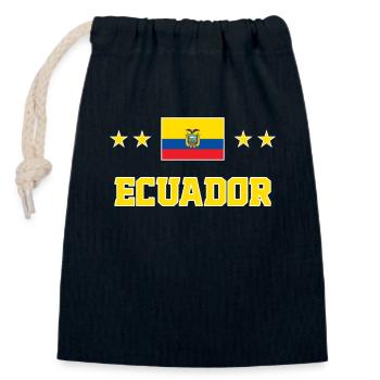Ecuador - Verschließbarer Geschenkbeutel aus Baumwolle (14x20cm) - Navy - Vorne