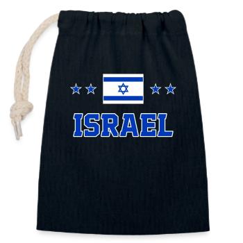Israël - Sac cadeau en coton avec cordon (14 x 20 cm) - bleu marine - Devant