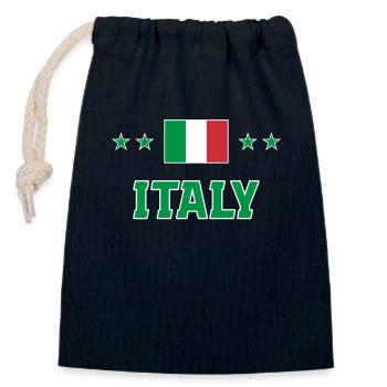 Italien - Verschließbarer Geschenkbeutel aus Baumwolle (14x20cm) - Navy - Vorne