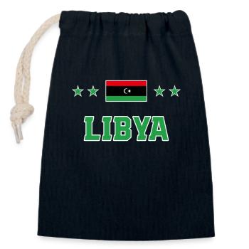 Libyen - Verschließbarer Geschenkbeutel aus Baumwolle (14x20cm) - Navy - Vorne