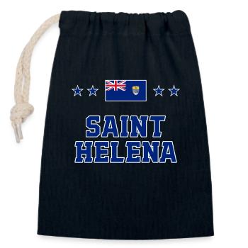 Saint Helena - Closable cotton gift bag (14x20cm) - navy - Front