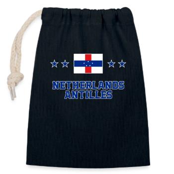 Niederländische Antillen - Verschließbarer Geschenkbeutel aus Baumwolle (14x20cm) - Navy - Vorne