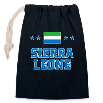Sierra Leone - Closable cotton gift bag (14x20cm) - navy - Front